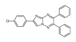 6-(4-chlorophenyl)-2,3-diphenylimidazo[1,2-b][1,2,4]triazine Structure