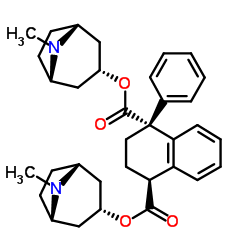 bis(8-methyl-8-azabicyclo[3.2.1]oct-3-yl) 1,2,3,4-tetrahydro-1-phenylnaphthalene-1,4-dicarboxylate Structure