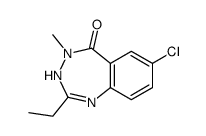 7-chloro-2-ethyl-4-methyl-3H-1,3,4-benzotriazepin-5-one结构式