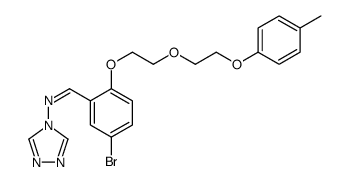 (Z)-1-[5-bromo-2-[2-[2-(4-methylphenoxy)ethoxy]ethoxy]phenyl]-N-(1,2,4-triazol-4-yl)methanimine Structure