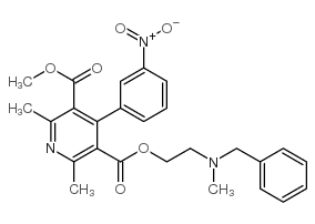 2-(N-benzyl-N-methylamino)ethyl methyl 2,6-dimethyl-4-(3-nitrophenyl)-3,5-pyridinedicarboxylate picture