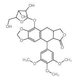 8-O-(alpha-Arabinofuranosyl)-beta-peltatin A Structure