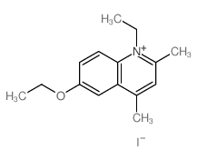 6-Ethoxy-1-ethyl-2,4-dimethylquinolinium iodide结构式