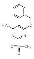 2-methylsulfonyl-6-phenylmethoxy-pyrimidin-4-amine structure