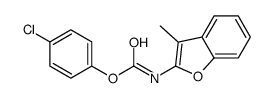 (4-chlorophenyl) N-(3-methyl-1-benzofuran-2-yl)carbamate结构式