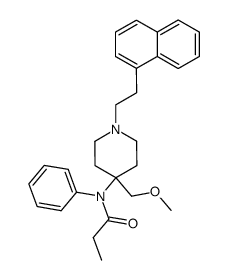 1-<2-(1-Napthyl)-ethyl>-4-(methoxymethyl)-4-(N-propionylanilino)-piperidin Structure