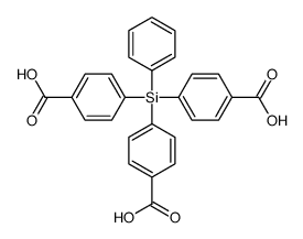 4-[bis(4-carboxyphenyl)-phenylsilyl]benzoic acid结构式
