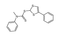 (4-phenyl-1,3-dithiol-2-yl) N-methyl-N-phenylcarbamodithioate结构式