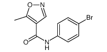 N-(4-bromophenyl)-5-methyl-1,2-oxazole-4-carboxamide结构式