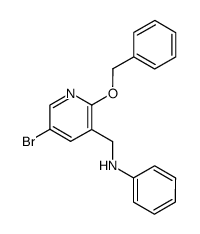 2-benzyloxy-5-dibromo-3-[(N-phenyl)aminomethyl]pyridine结构式
