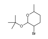 3-bromo-6-methyl-2-[(2-methylpropan-2-yl)oxy]oxane结构式