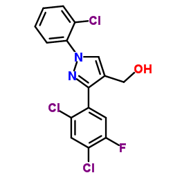 (3-(2,4-DICHLORO-5-FLUOROPHENYL)-1-(2-CHLOROPHENYL)-1H-PYRAZOL-4-YL)METHANOL structure