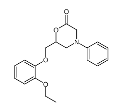 6-[(2-ethoxyphenoxy)methyl]-4-phenylmorpholin-2-one结构式