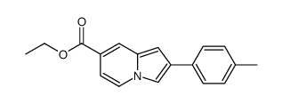 ethyl 2-(4-methylphenyl)indolizine-7-carboxylate结构式