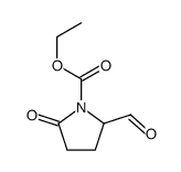 ethyl 2-formyl-5-oxopyrrolidine-1-carboxylate结构式