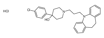 4-(4-chlorophenyl)-1-[3-(5,6-dihydrobenzo[b][1]benzazepin-11-yl)propyl]piperidin-4-ol,hydrochloride Structure