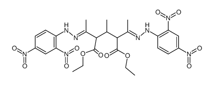 2,4-bis-[1-(2,4-dinitro-phenylhydrazono)-ethyl]-3-methyl-glutaric acid diethyl ester Structure