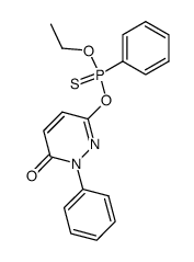 phenyl-phosphonothioic acid O-ethyl ester O'-(6-oxo-1-phenyl-1,6-dihydro-pyridazin-3-yl) ester结构式