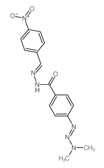 Benzoic acid,4-(3,3-dimethyl-1-triazen-1-yl)-, 2-[(4-nitrophenyl)methylene]hydrazide结构式