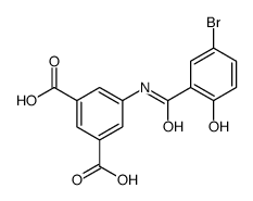 5-[(5-bromo-2-hydroxybenzoyl)amino]benzene-1,3-dicarboxylic acid结构式