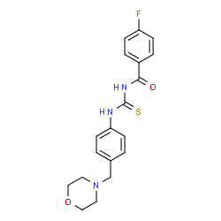 4-fluoro-N-{[4-(morpholin-4-ylmethyl)phenyl]carbamothioyl}benzamide结构式
