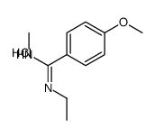 N-ethyl-4-methoxy-N'-methylbenzenecarboximidamide,hydrochloride结构式