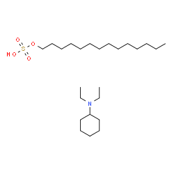 cyclohexyldiethylammonium tetradecyl sulphate结构式
