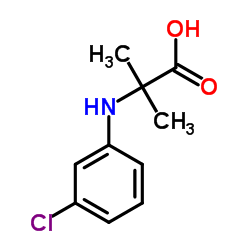 2-(3-CHLORO-PHENYLAMINO)-2-METHYL-PROPIONIC ACID结构式