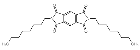 2,6-dioctylpyrrolo[3,4-f]isoindole-1,3,5,7-tetrone结构式