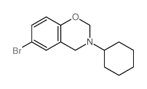 2H-1,3-Benzoxazine, 6-bromo-3-cyclohexyl-3,4-dihydro- structure