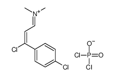 [(Z)-3-chloro-3-(4-chlorophenyl)prop-2-enylidene]-dimethylazanium,dichlorophosphinate结构式