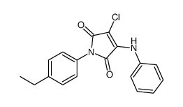 3-anilino-4-chloro-1-(4-ethylphenyl)pyrrole-2,5-dione结构式