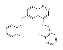 Cinnoline,4,6-bis[[(2-chlorophenyl)methyl]thio]- structure