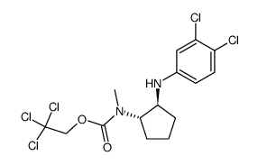2,2,2-trichloroethyl N-[trans-2-(3,4-dichloroanilino)cyclopentyl]-N-methylcarbamate结构式