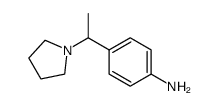 4-(1-Pyrrolidin-1-yl-ethyl)-phenylamine结构式