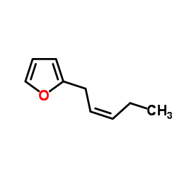 Cis-2-(2-pentenyl)furan结构式