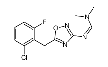 N'-[5-[(2-chloro-6-fluorophenyl)methyl]-1,2,4-oxadiazol-3-yl]-N,N-dimethylmethanimidamide Structure