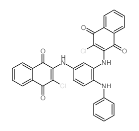 3-[[2-anilino-5-[(3-chloro-1,4-dioxo-naphthalen-2-yl)amino]phenyl]amino]-2-chloro-naphthalene-1,4-dione structure