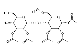 1,2,3,6-tetra-O-acetyl-4-O-(2',3'-di-O-acetyl-α-D-glucopyranosyl)-β-D-glucopyranoside Structure