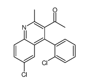 1-[6-chloro-4-(2-chlorophenyl)-2-methylquinolin-3-yl]ethanone结构式