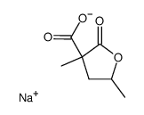 sodium 3,5-dimethyl-2-oxotetrahydrofuran-3-carboxylate结构式