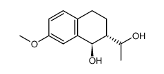 trans-7-methoxy-2-(1-hydroxyethyl)-1-tetralol结构式