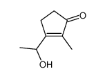 3-(1-hydroxyethyl)-2-methylcyclopent-2-en-1-one Structure