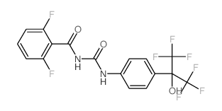 2,6-difluoro-N-[[4-(1,1,1,3,3,3-hexafluoro-2-hydroxy-propan-2-yl)phenyl]carbamoyl]benzamide结构式