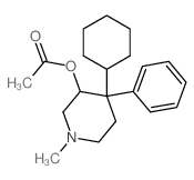 3-Piperidinol,4-cyclohexyl-1-methyl-4-phenyl-, 3-acetate, hydrochloride (1:1) Structure