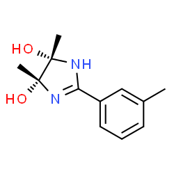 1H-Imidazole-4,5-diol, 4,5-dihydro-4,5-dimethyl-2-(3-methylphenyl)-, cis- (9CI) Structure