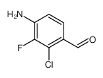 4-amino-2-chloro-3-fluorobenzaldehyde结构式