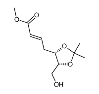 methyl 4-((4S,5R)-5-(hydroxymethyl)-2,2-dimethyl-1,3-dioxolan-4-yl)but-2-enoate Structure