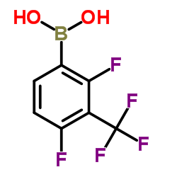 [2,4-Difluoro-3-(trifluoromethyl)phenyl]boronic acid结构式