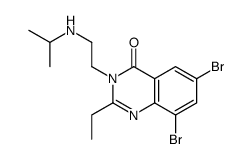 6,8-dibromo-2-ethyl-3-[2-(propan-2-ylamino)ethyl]quinazolin-4-one Structure